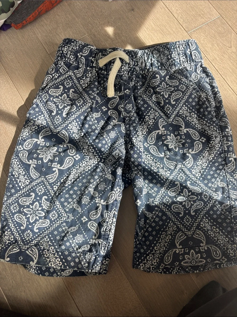 The Children's Place Navy and White Bandana-Print Shorts
